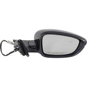Right (Passenger) Side Mirror for Honda Accord 2018-2022, Heated, Power Adjustable, Manual Folding, Paintable, with In-Housing Signal Light, Blind Spot Detection in Glass, Puddle Light, Auto-Dimming, No Memory Function, Replacement