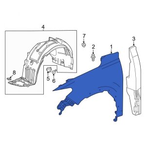 2023 - 2025 Honda Hr-v Front Fender Assembly (Left / Driver Side)