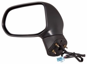 Left (Driver) Outside Side View Mirror Assembly for 2008 - 2009 Honda Civic EX-L Sedan, Heated; USA/Canada Built; Black (Code B92P); Primed to Match (PTM);  76250SNEA22ZC Replacement