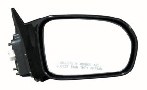 Right (Passenger) Side View Mirror Assembly for 2001 - 2005 Honda Civic EX 2 Door Coupe, Outside Mirror with Cover, Glass, Power Remote, Black - Paint to Match,  76200S5PA21ZA, Replacement