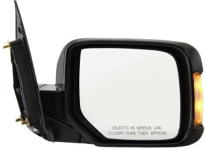 Power Mirror Right (Passenger) for Honda Pilot 2009-2015, Manual Folding, Non-Heated, Paintable, with Signal Light, without Memory, Replacement