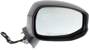Power Mirror for Honda Civic 2012-2013, Right (Passenger), Manual Folding, Heated, Textured, without Auto Dimming, Blind Spot Detection, Memory, and Signal Light, Replacement