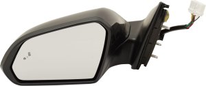 Power Mirror for Hyundai Sonata 2015-2017, Left (Driver), Manual Folding, Heated, Paintable, with Blind Spot Detection & Signal Light, without Memory, Replacement