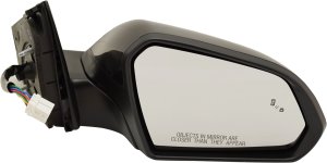 Power Mirror for Hyundai Sonata 2015-2017, Right (Passenger), Manual Folding, Heated, Paintable, with Blind Spot Detection and Signal Light, without Memory, Replacement