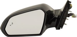 Power Mirror for Hyundai Sonata 2015-2017, Left (Driver), Manual Folding, Heated, Paintable, with Blind Spot Detection, Memory, and Signal Light, Replacement