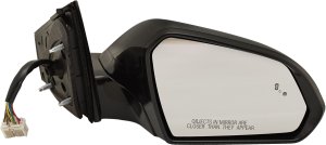 Power Mirror for Hyundai Sonata 2015-2017, Right (Passenger), Manual Folding, Heated, Paintable, with Blind Spot Detection, Memory and Signal Light, Replacement