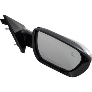 Mirror for Hyundai Santa Fe Sport (2013-2018), Right (Passenger) Side, Power Adjustment, Manual Folding, Heated, Paintable, with In-Housing Signal Light, Blind Spot Detection in Glass, without Memory, Puddle Light, Auto-Dimming, Side View Camera, Replacement