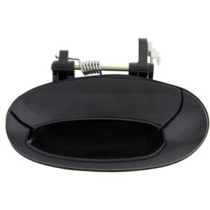 Exterior Rear Left (Driver) Door Handle for 1996 - 2000 Hyundai Elantra, Smooth Black, Paint to Match, OEM (OEM): 8365029001, Replacement