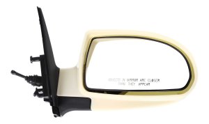 Manual Remote Mirror for Hyundai Elantra 2007-2010, Right (Passenger), Manual Folding, Non-Heated, Paintable, without Auto Dimming, Blind Spot Detection, Memory, and Signal Light, Replacement