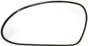 Heated Mirror Glass for Hyundai Sonata 1999-2005, Left (Driver) with Backing Plate, Replacement