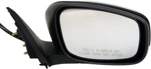 Right (Passenger) Power Mirror for Infiniti G37 2008-2013 / Q60 2014-2015, Manual Folding, Heated, Paintable, (RWD, w/ Premium Package), Convertible/Coupe, Replacement
