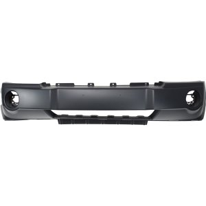 Front Bumper Cover for Jeep Grand Cherokee 2005-2007, Primed (Ready to Paint), with Fog Light Holes, Excluding SRT-8 Model, Replacement