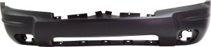 Front Bumper Cover Primed (Ready to Paint), with Fog Light Holes for 2004 Grand Cherokee, Fits Laredo/Limited/Overland/Special Edition Models, Replacement