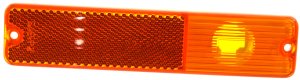 Front Side Marker Light for Jeep CJ Series (1968-1986) / SJ (1984-1991), Right (Passenger) = Left (Driver), Amber Lens, Replacement