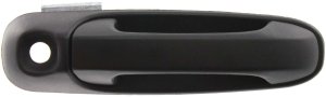 Exterior Front Door Handle for Jeep Grand Cherokee 1999-2004, Liberty 2002-2007, Right (Passenger), Textured Black, with Keyhole, Plastic, Replacement