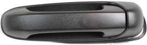 Rear Exterior Door Handle for Jeep Grand Cherokee 1999-2004, Liberty 2002-2007, Right (Passenger), Textured Black, Plastic, Replacement