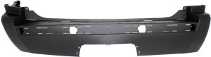 Rear Bumper Cover for 2005-2010 Grand Cherokee, Primed (Ready to Paint), with Chrome Insert and Tow Hook Holes, Excluding SRT-8 Model, Replacement