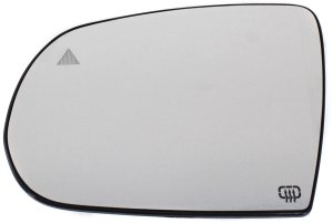 Mirror Glass for 2014-2023 Jeep Cherokee, Left (Driver) Side, Heated, with Blind Spot Detection and Backing Plate, without Turn Signal Light, Replacement