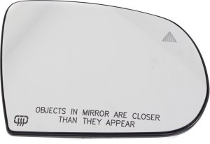 Heated Mirror Glass for Jeep Cherokee 2014-2023, Right (Passenger) Side, with Blind Spot Detection and Backing Plate, Excludes Turn Signal, Replacement