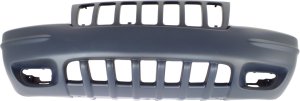 Front Bumper Cover for 1999-2000 Grand Cherokee, Primed (Ready to Paint), Suitable for Limited Model, Replacement by Jeep