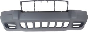 Textured Front Bumper Cover for Jeep Grand Cherokee 1999-2001, Laredo/Sport Models without Fog Light Holes, up to 8-1-01, Replacement
