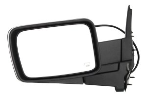 Power Mirror for Jeep Commander 2006-2010, Left (Driver) Side, Manual Folding, Heated, Paintable, without Auto Dimming, Blind Spot Detection, Memory, and Signal Light, Replacement