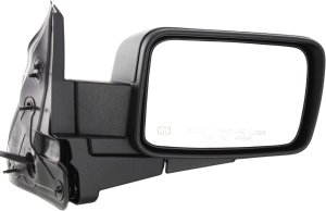 Right (Passenger) Power Mirror for Jeep Commander 2006-2010, Manual Folding, Heated, Paintable, Without Auto Dimming, Blind Spot Detection, Memory, and Signal Light, Replacement