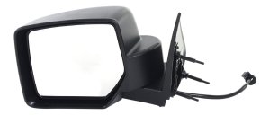 Power Mirror for 2008-2009 Jeep Liberty, Left (Driver), Manual Folding, Non-Heated, Textured, without Memory & Prong Connector (8-Hole, 3-Pin Plug), Replacement