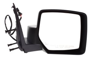 Power Mirror for Jeep Liberty 2008-2012, Right (Passenger), Manual Folding, Heated, Textured, without Memory and Prong Connector (with 10-Hole, 5-Pin Plug), Replacement