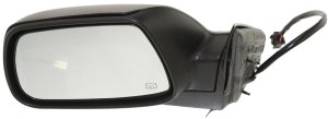 Power Heated Mirror for 2005-2010 Jeep Grand Cherokee, Left (Driver), Manual Folding, Textured, with Memory, Replacement