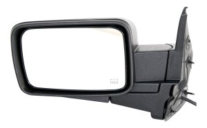 Power Mirror for 2006-2008 Commander, Left (Driver) Side, Manual Folding, Heated, Textured, with Memory, without Auto Dimming, Blind Spot Detection, Signal Light, Replacement