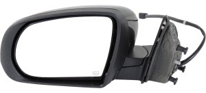 Power Mirror for 2014-2018 Jeep Cherokee, Left (Driver), Manual Folding, Heated, Paintable, Without Auto Dimming, Blind Spot Detection, Memory, With Signal Light, Replacement