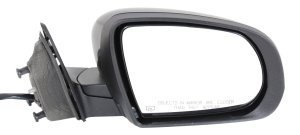 Power Mirror for Jeep Cherokee 2014-2018, Right (Passenger), Manual Folding, Heated, Paintable, without Auto Dimming, Blind Spot Detection, Memory, and Signal Light, Replacement