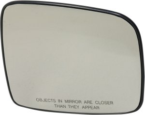 Mirror Glass for Jeep Liberty 2002-2007, Right (Passenger), Non-Heated, with Backing Plate, Replacement