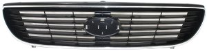 Grille for Magentis/Optima 2006-2008, Plastic with Chrome Shell & Painted Black Insert, New Kia Body Style, Replacement