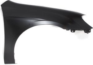 Front Fender for Spectra 2004 - 2009, Right (Passenger), Primed (Ready to Paint), w/o Side Light Holes, Steel, Replacement