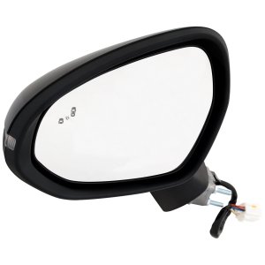 Power Mirror for K5 21-24, GT-Line Model, Left (Driver), Manual Folding, Heated, Paintable, with In-housing Signal Light, Blind Spot Detection in Glass, without Memory, Puddle Light, Auto-Dimming, Replacement