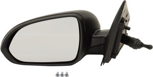 Manual Remote Mirror for Kia RIO LX Model 2018-2022, Left (Driver) Side, Manual Folding, Non-Heated, Textured Finish, Replacement