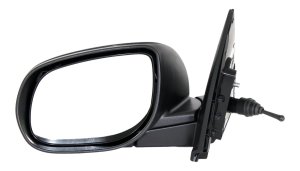 Manual Remote Mirror for Kia Forte Sedan 2010-2013, Left (Driver), Manual Folding, Non-Heated, Paintable, w/o Signal Lights, Replacement