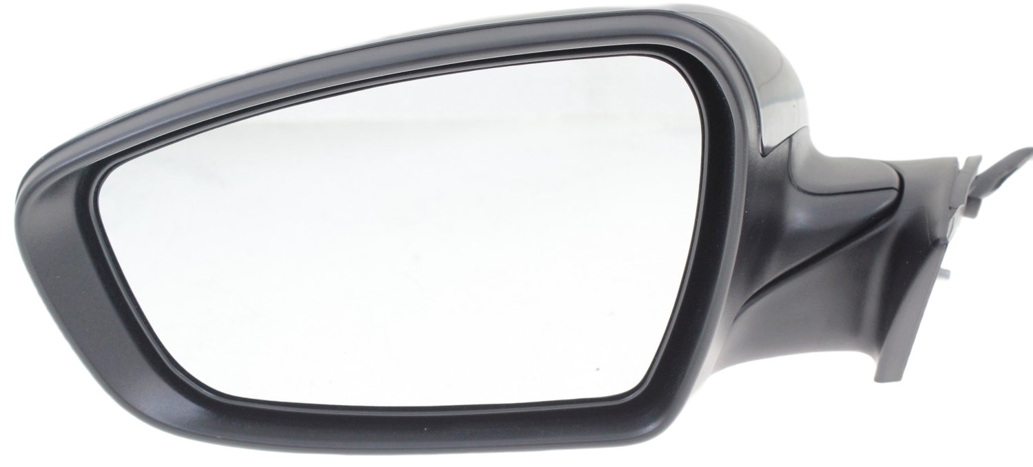 Power Mirror for Kia Forte 2014-2016 Sedan, LX model, Left (Driver), Manual Folding, Heated, Paintable, without Puddle and Signal Lights, Replacement