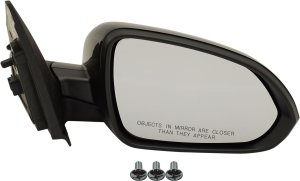 Power Mirror for Kia RIO (2018-2020) Right Passenger Side, Manual Folding, Heated, Paintable, Without Signal Light, Suitable for EX/S Models from 2018 to 2018, Replacement