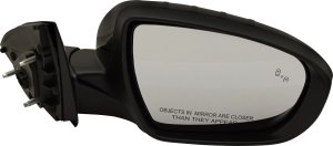 Power Folding Heated Mirror for Optima 2014-2015 Right (Passenger), Paintable, with Blind Spot Detection and Signal Light, Excluding Hybrid Model, Replacement