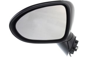 Power Mirror for Kia RIO (2012-2014), Left (Driver) Side, Manual Folding, Heated, Paintable, without Signal Light, Suitable for Hatchback/Sedan, Replacement