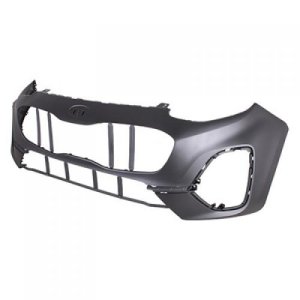 Front Bumper Cover for Kia Sportage 2020-2022, Primed (Ready to Paint), without Parking Aid Sensor Holes, All Wheel Drive, Replacement