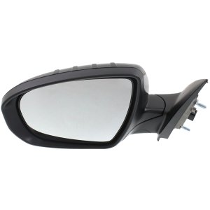 Power Mirror for Kia Optima 2014-2015, Left (Driver) Side, Manual Folding, Heated, Paintable, with Signal Light, Excluding Hybrid Model, for USA Built Vehicle, Replacement