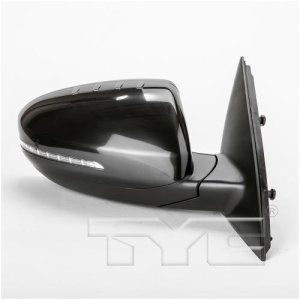 Right (Passenger) Side View Mirror for 2011 - 2013 Kia Optima, Power, Heated, with Signal Light, Manual-Folding, Paint to Match, Assembly,  876204C010, Replacement