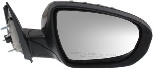 Power Mirror for Kia Optima 2014-2015, Right (Passenger) Side, Power Folding, Heated, Paintable, with Signal Light, Without Blind Spot Detection, Excludes Hybrid Model, USA Built Vehicle, Replacement