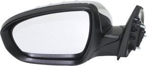 Power Folding, Heated, Chrome Mirror with Signal Light for 2012-2013 Kia Optima, Left (Driver), Excludes Hybrid Model, Suitable for USA Built Vehicle, Replacement