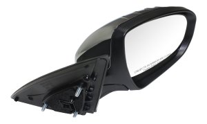 Right (Passenger) Mirror for Kia Optima 2012-2013, US-Built Vehicle, Power-Adjustable, Power Folding, Heated, Chrome, with Signal Light, Excluding Hybrid Model, Replacement