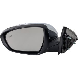 Power Mirror for Kia Optima 2014-2015, Left (Driver) Side, Power Folding, Heated, Chrome, with Blind Spot Glass and Signal Light, USA Built, Excluding Hybrid Model, Replacement